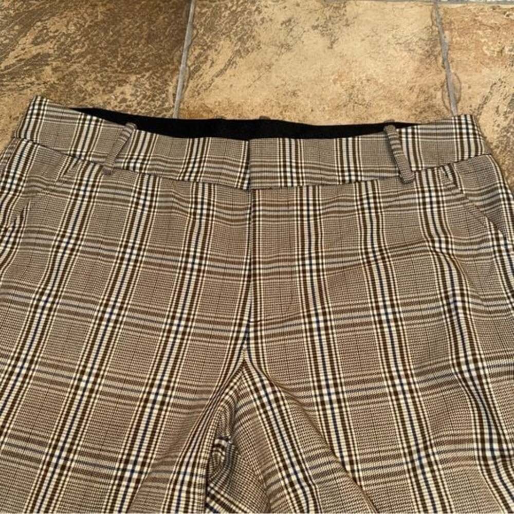 Ava & Viv Brown Plaid Straight Leg Pants - Picture 2 of 5